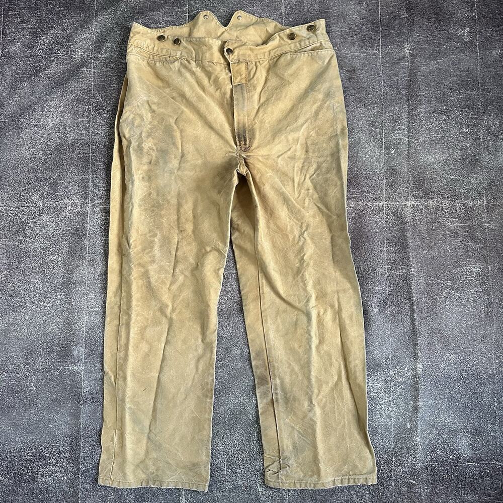Vintage 70s Double H Men's Khaki/Tan LaPorte Work Pants
